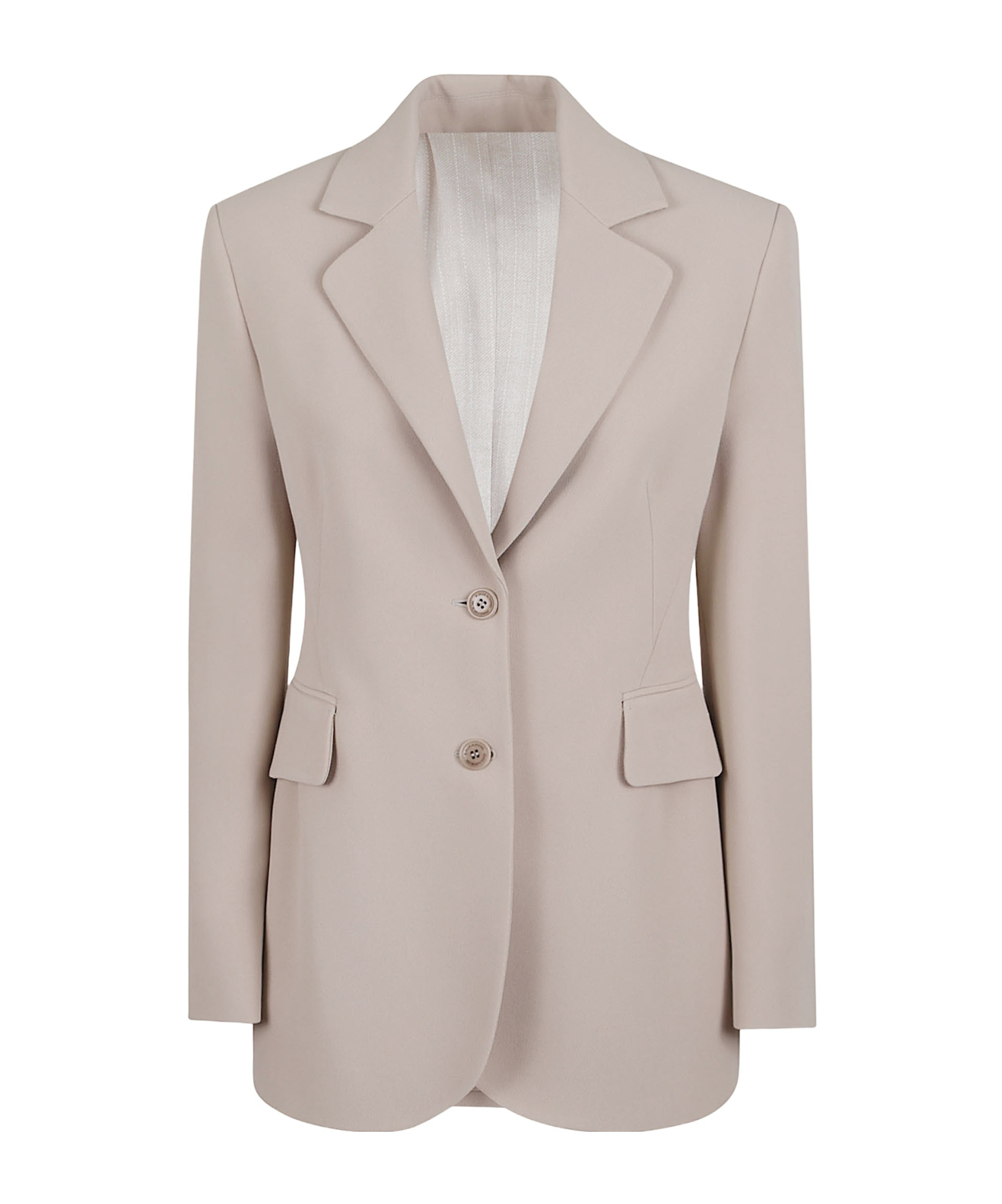 Ermanno Scervino Tailored Single Breasted Jacket With Flap Pockets In Neutral