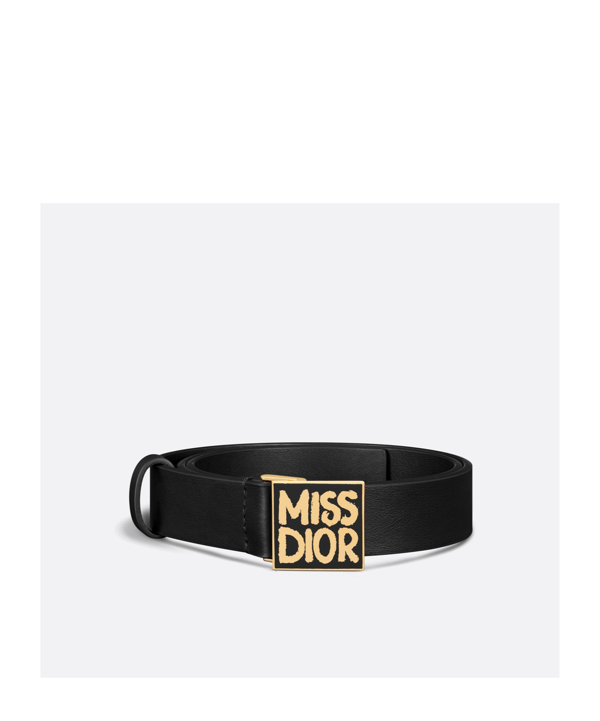 Dior Miss Dio Graffiti Pattern Belt In Black