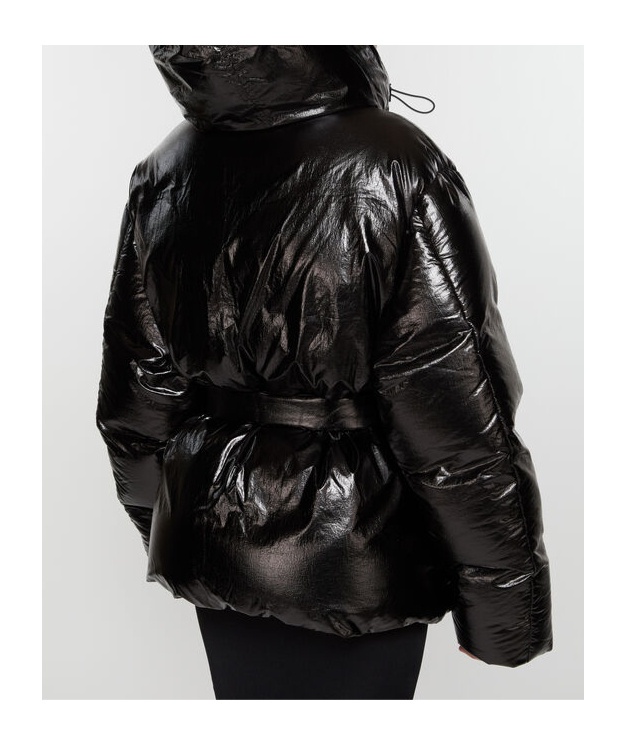 Acne Studios Belted Puffer Jacket In Black