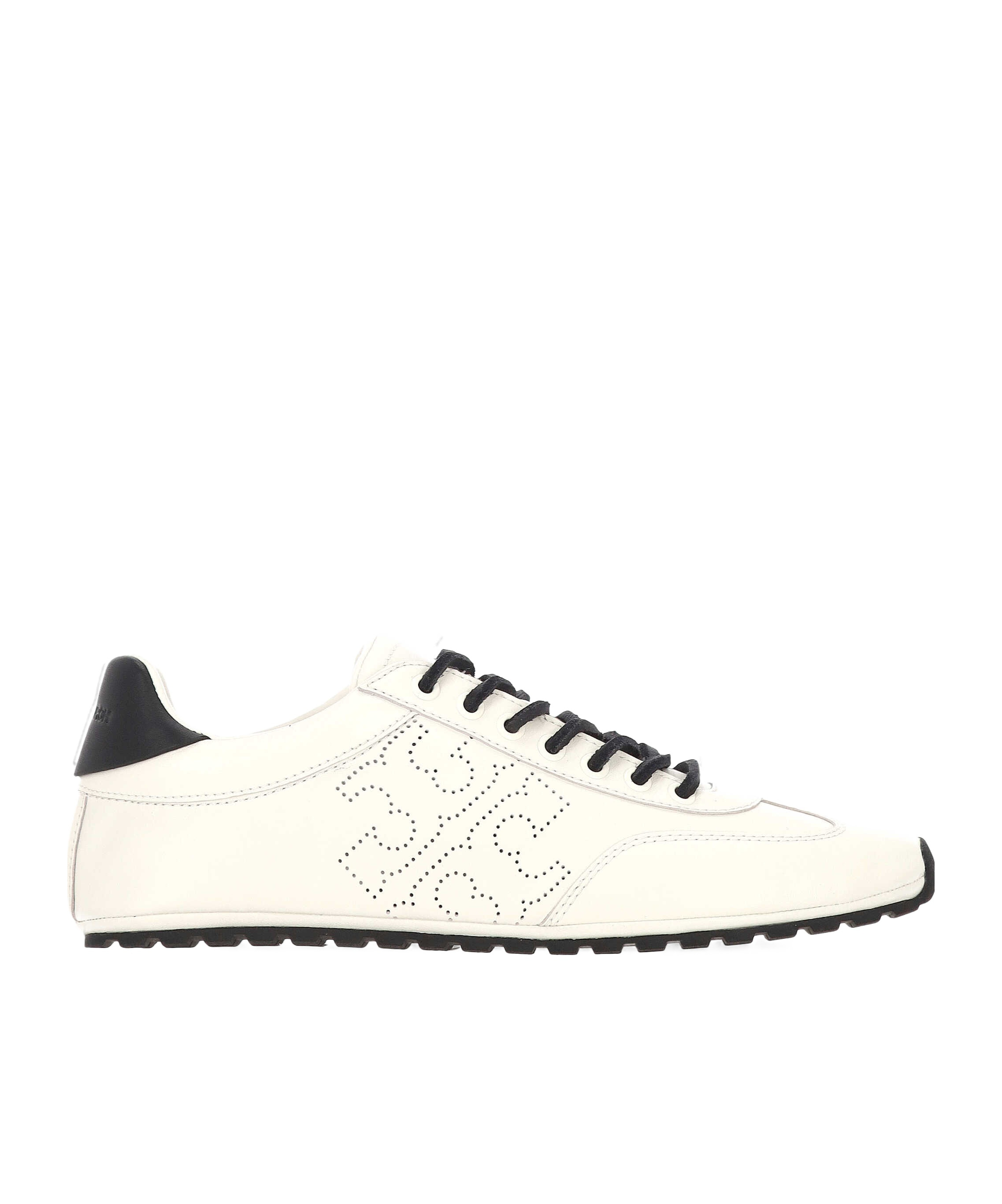 Tory Burch Field Perforated Logo Sneakers In White