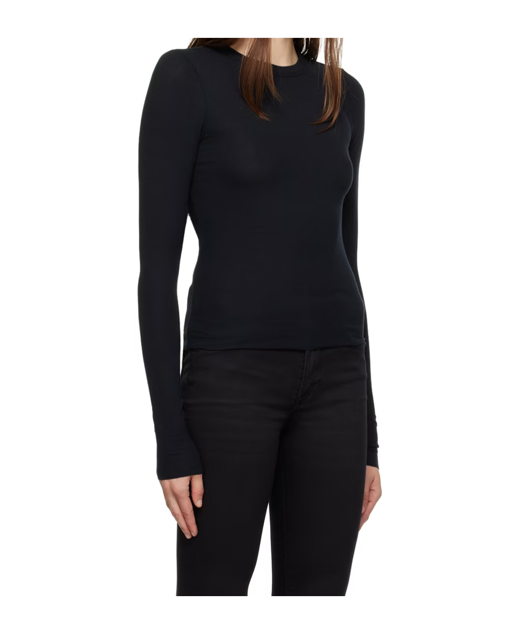 Frame Crew-neck Long-sleeve Sweatshirt In Black