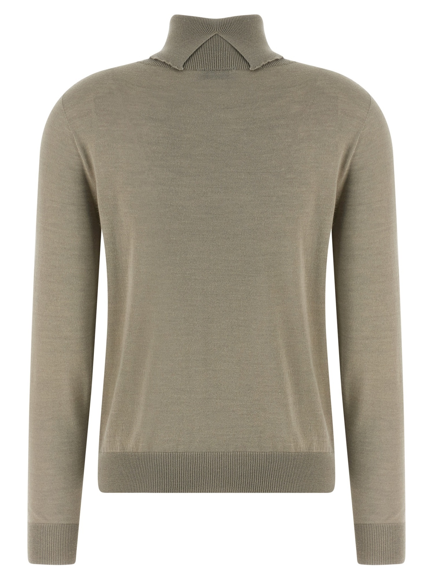 Peserico Jewel Pocket Turtleneck Sweater Sweaters And Cardigans Gray In Gray