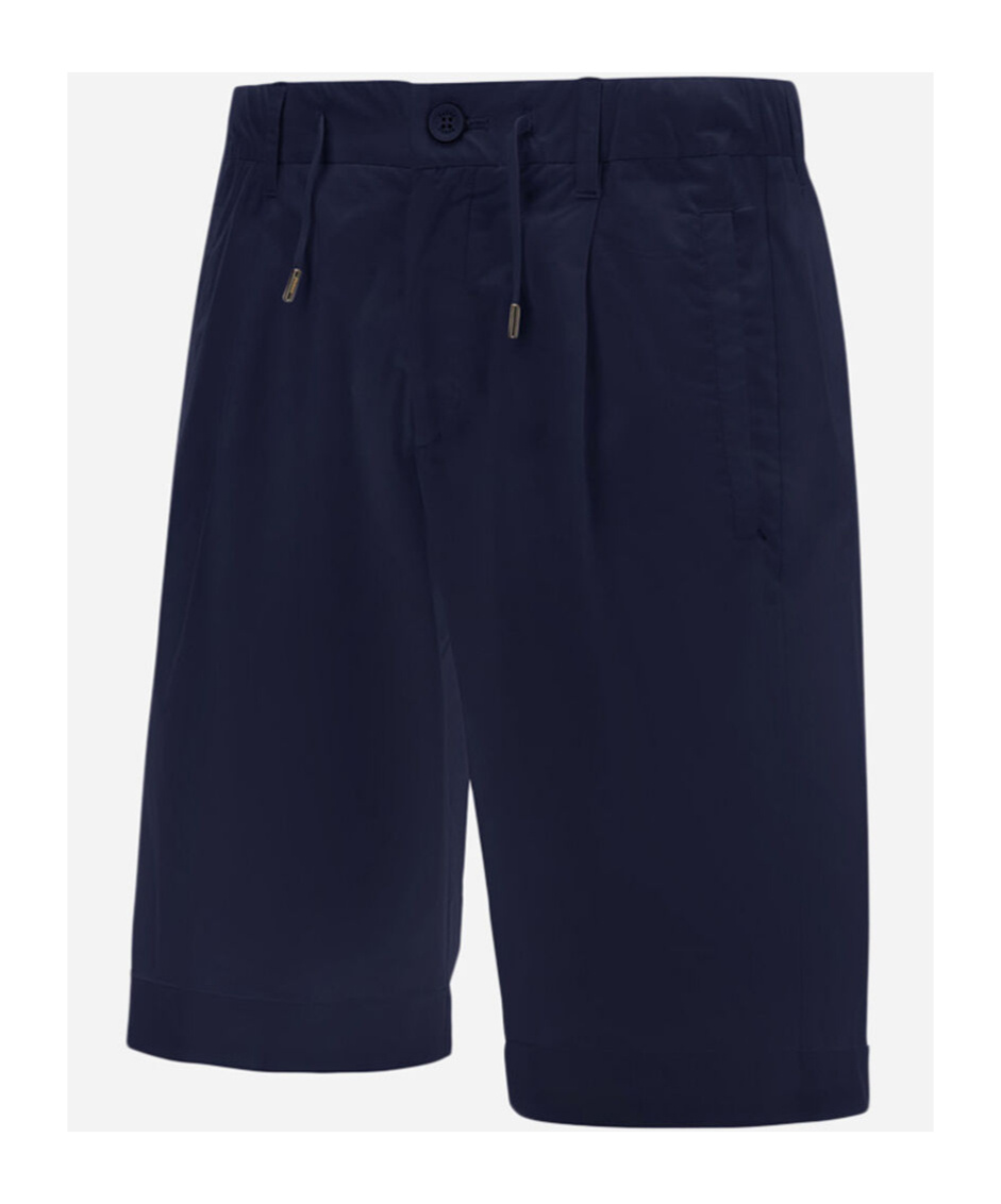 Herno Drawstring Logo Shorts In Blue
