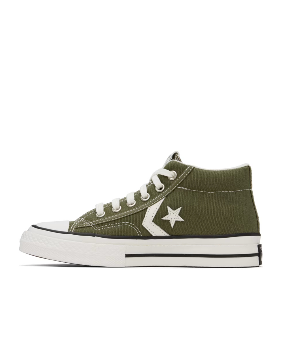 Converse Khaki Star Player 76 Sneakers In Green