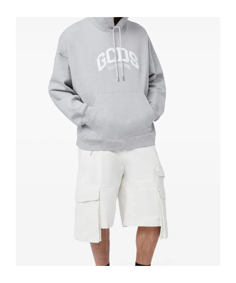 Shop Gcds 1988 Logo-print Hoodie In Grey
