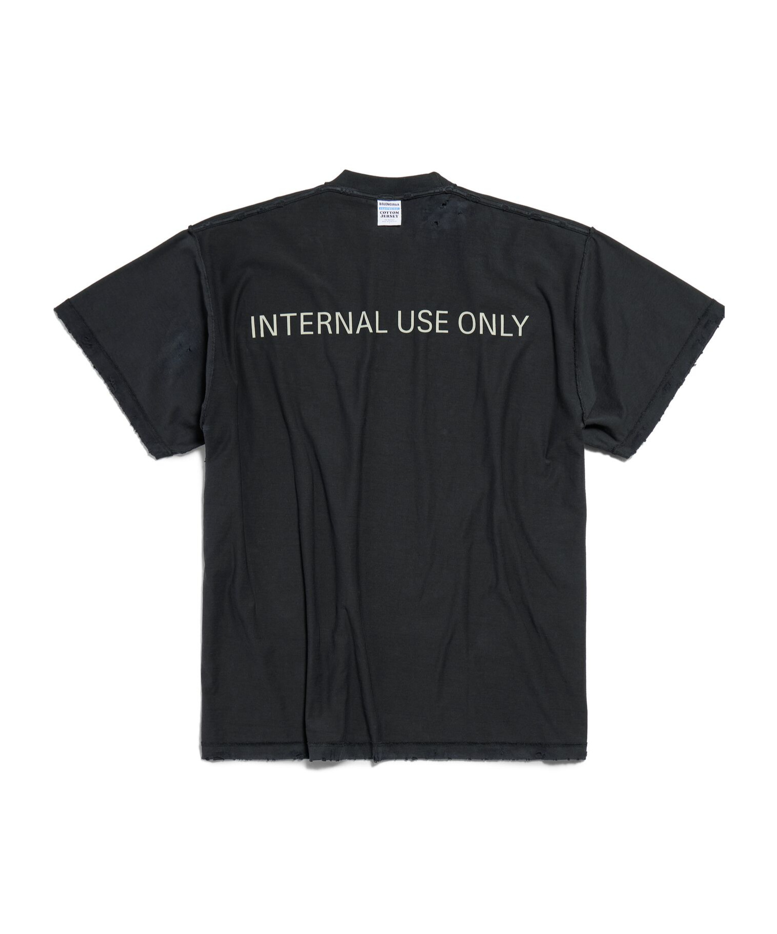 Balenciaga Internal Use Only Inside-out T-shirt In Black