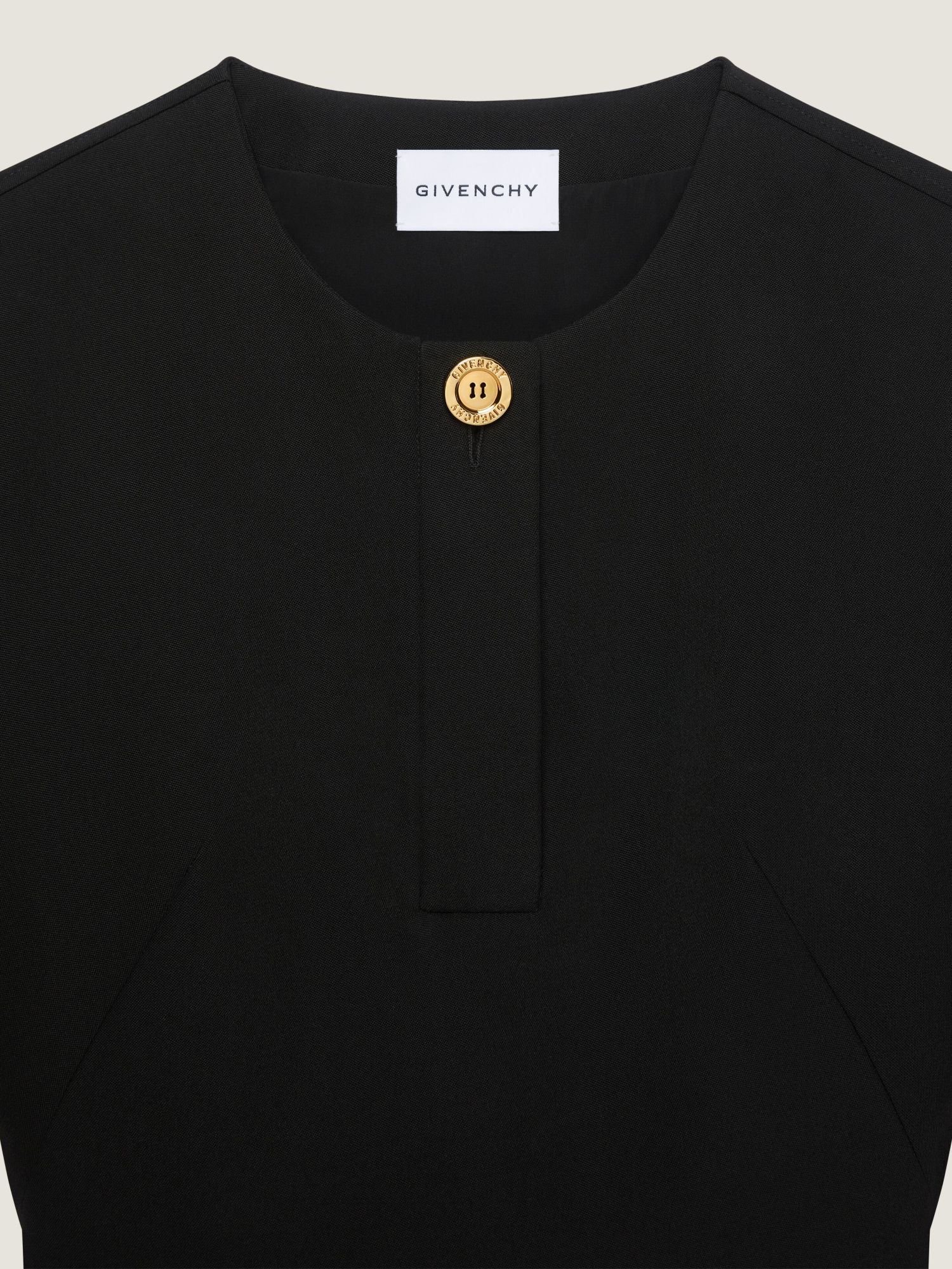 Givenchy Mini Dress In Wool In Black