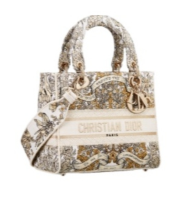 Dior Ladyd-lite Shoulder Bag In Nude