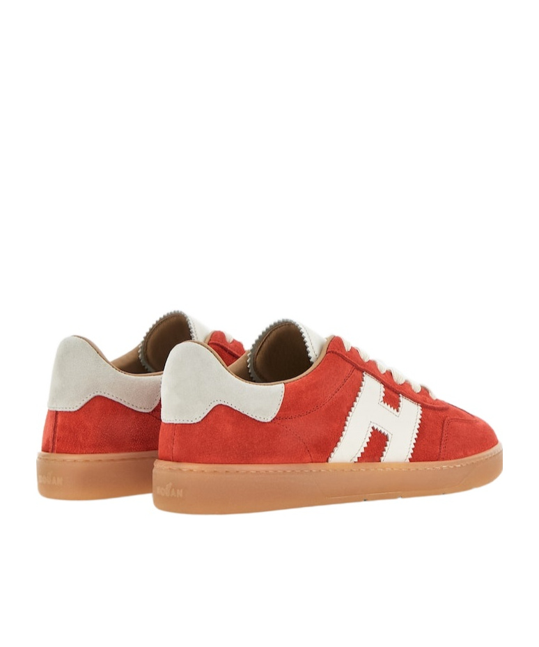 Hogan Cool Leather And Suede Sneakers In Red