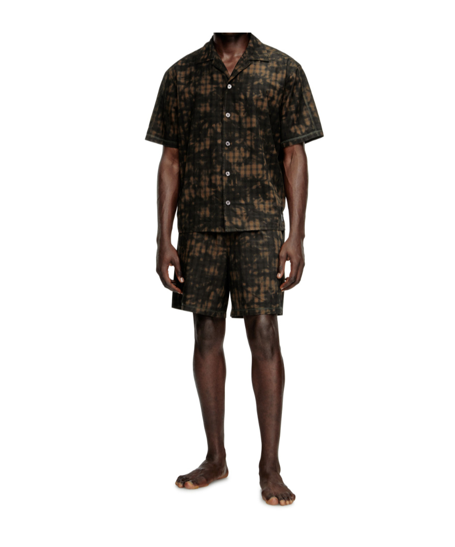 Diesel Horien Patterned Pyjama Set In Green