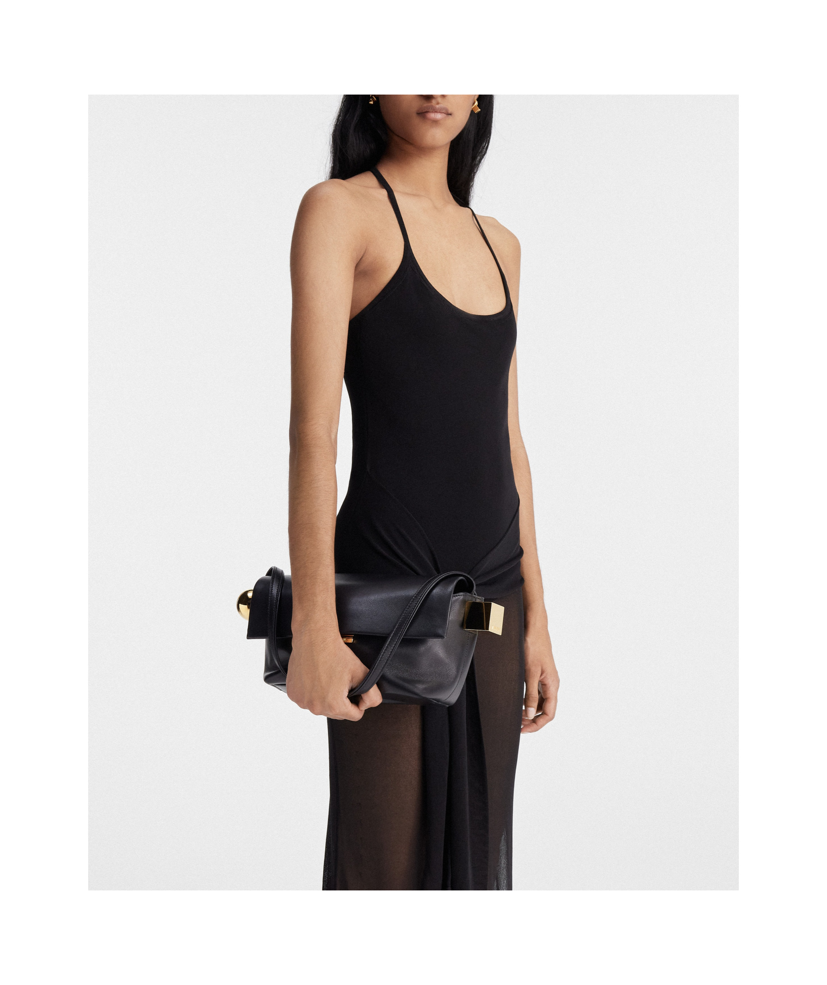 Shop Jacquemus Folding Shoulder Bag In Black