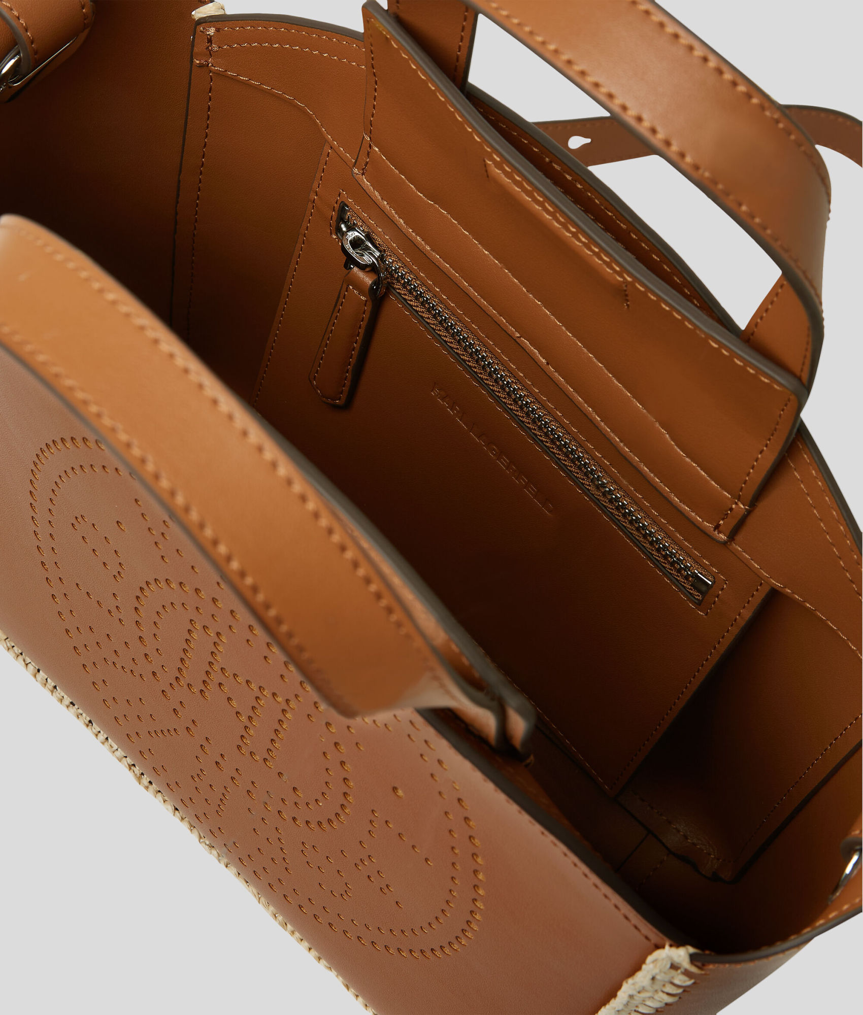 Karl Lagerfeld Small K/circle Bag In Natural Tan