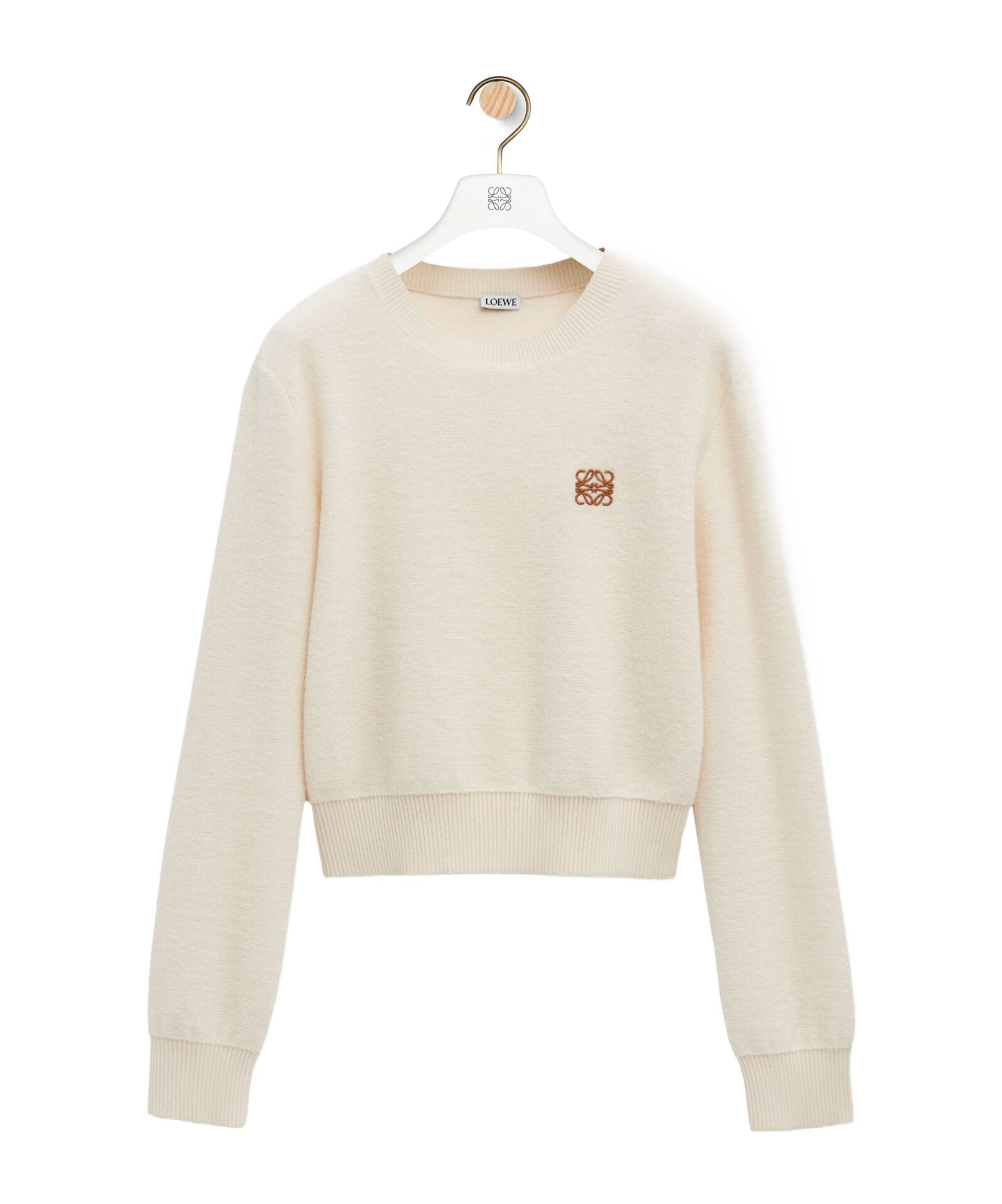Shop Loewe Anagram Sweater In Wool In White