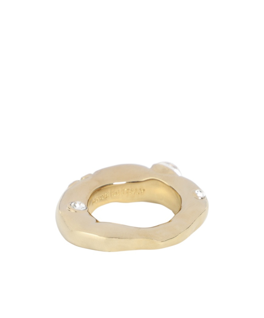 Dries Van Noten Crystal-embellished Ring In Gold