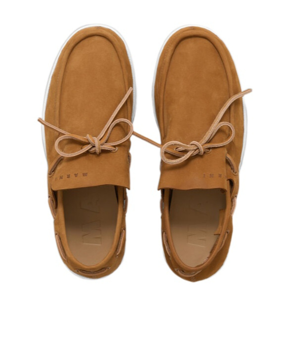 Marni Suede Lace-up Shoes In Brown