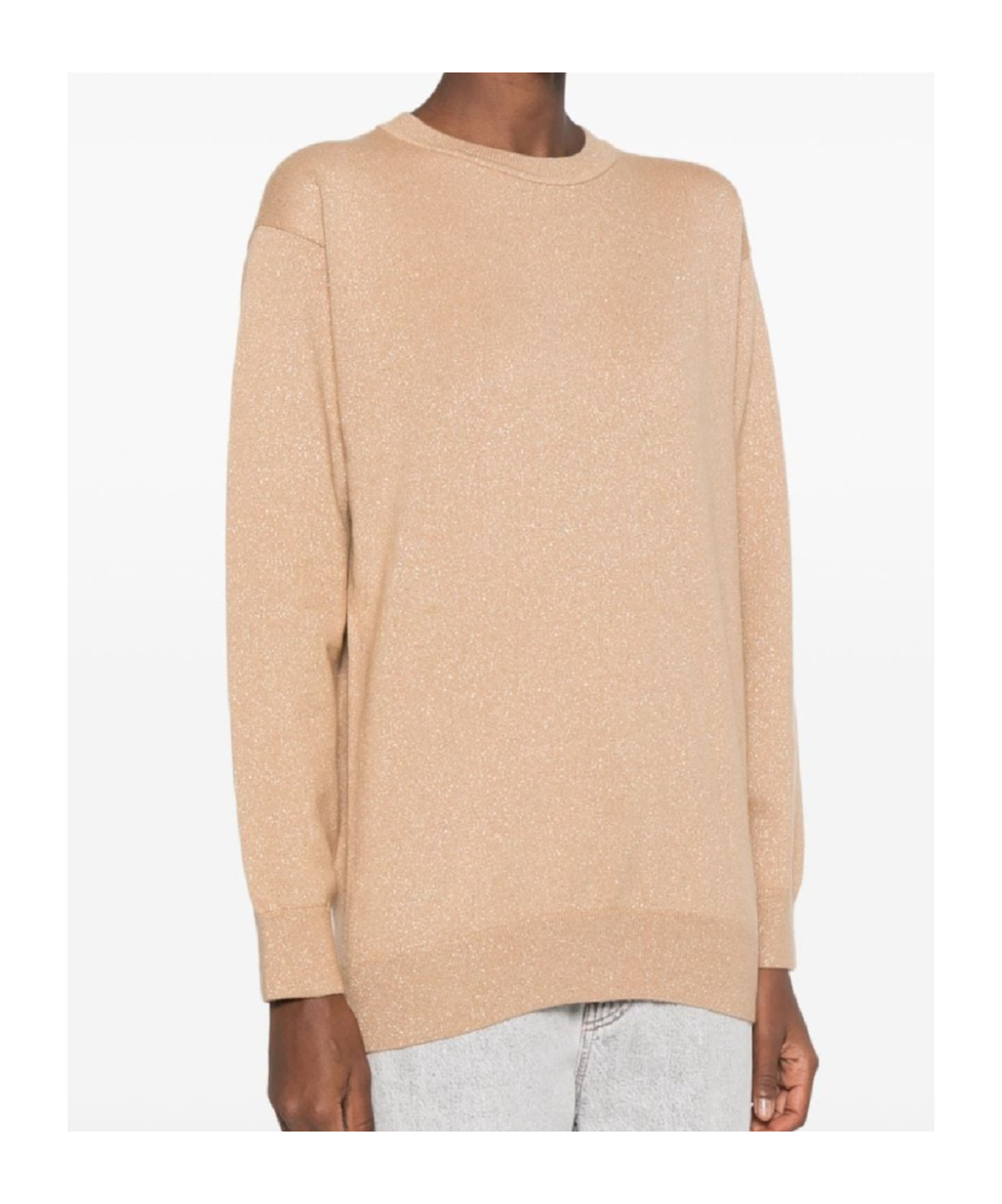 Fabiana Filippi Lurex-detail Sweater In Nude