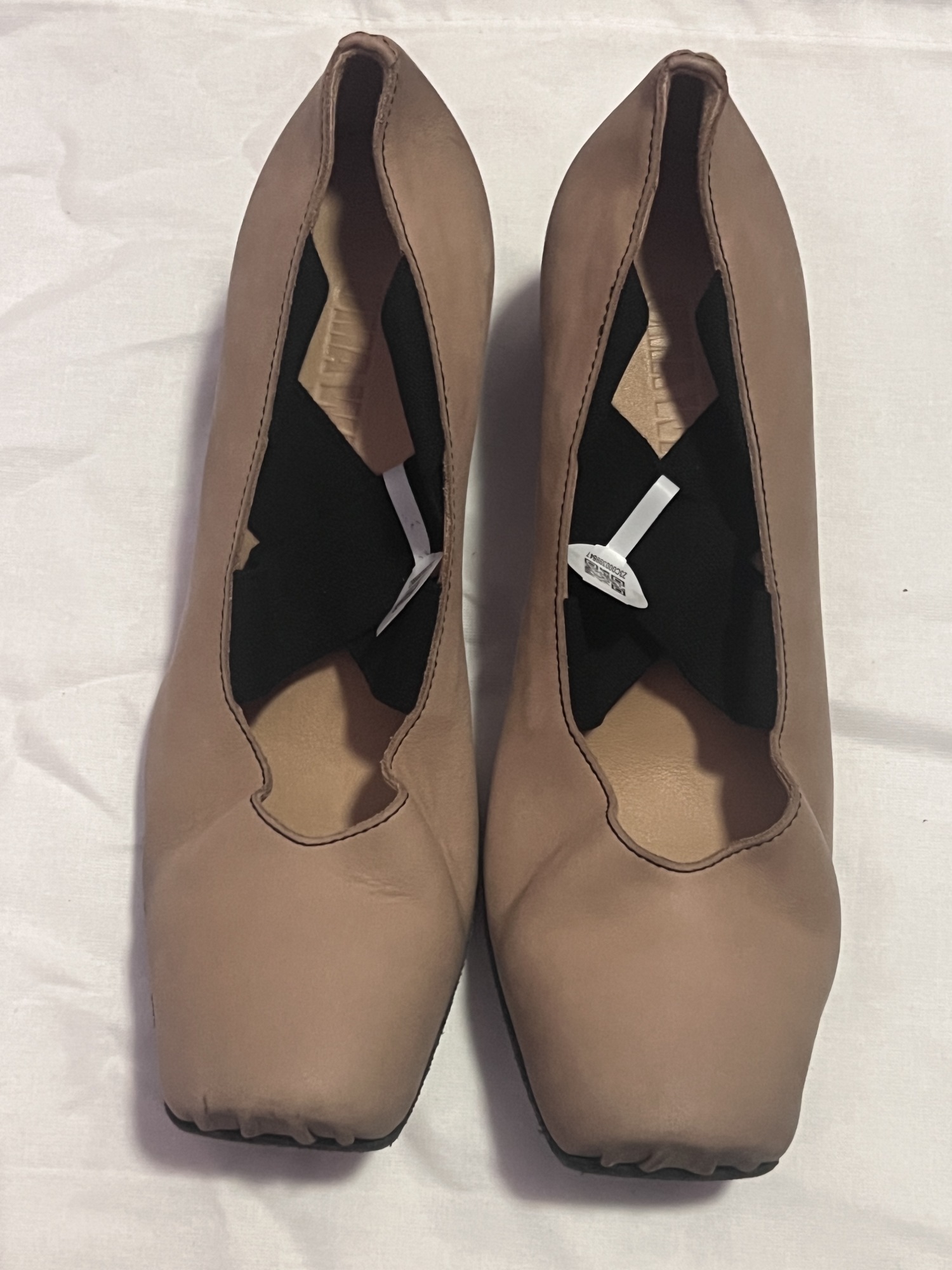 Uma Wang Contrasting Toe-cap Pumps In Nude