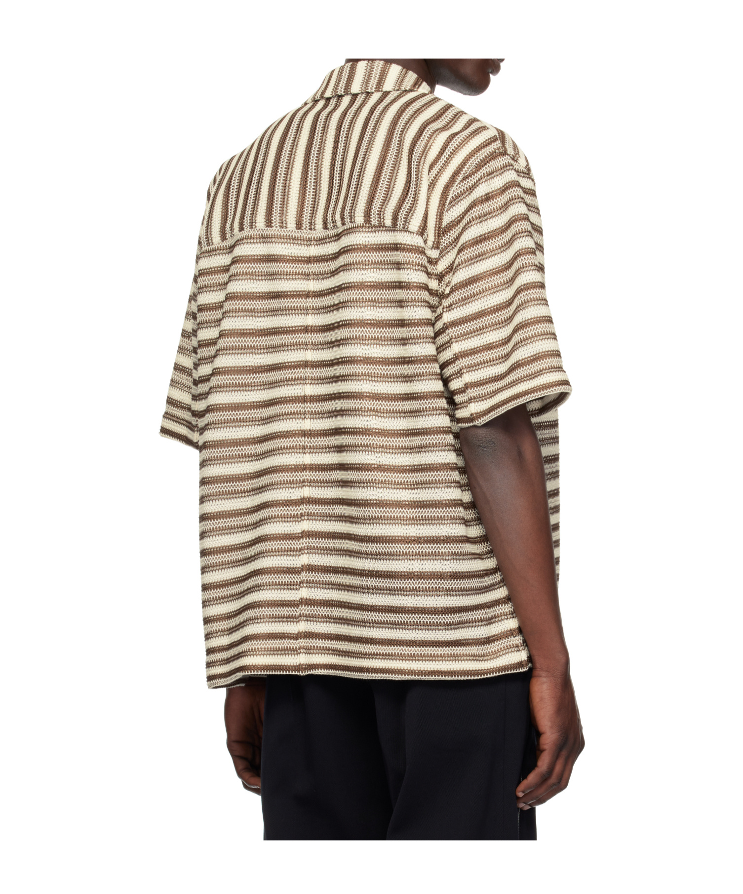 Shop Song For The Mute Jacquard Striped Shirt