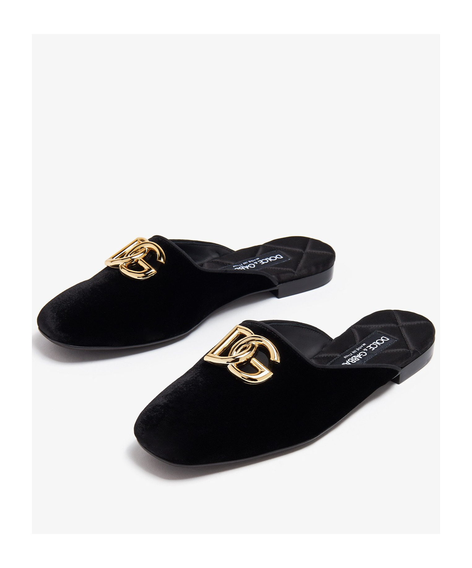 DOLCE & GABBANA LOGO PLAQUE SLIPPERS 