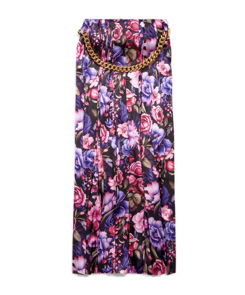Shop Balenciaga Women's Pleated Skirt In Purple In Pink