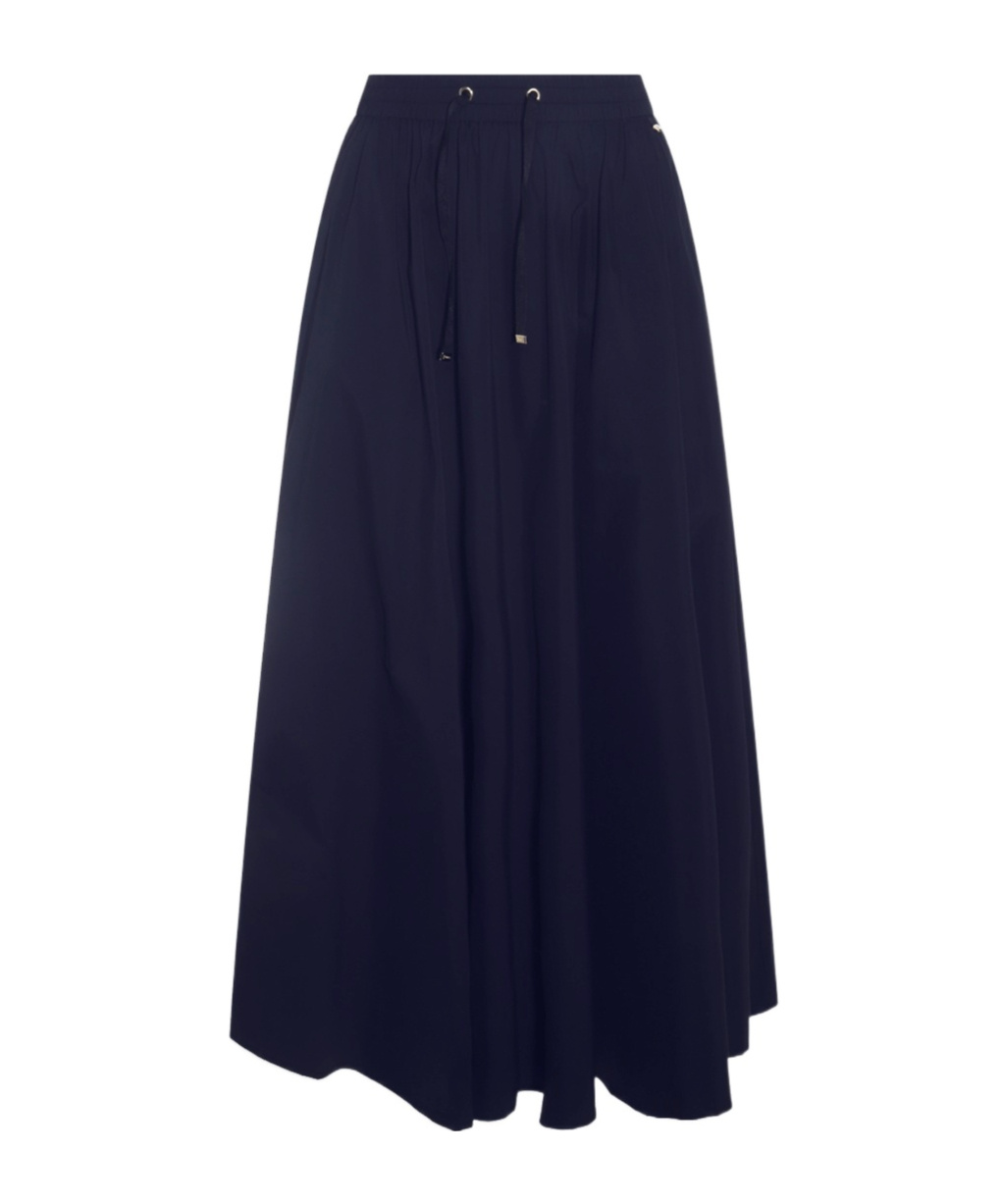 Shop Herno Drawstring Pleat Detailed Skirt In Black