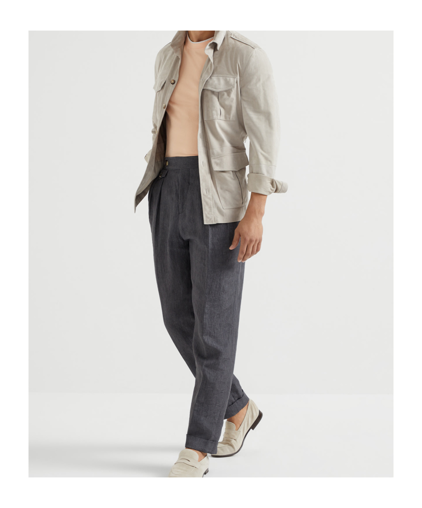 Brunello Cucinelli Layered-detail T-shirt In Nude