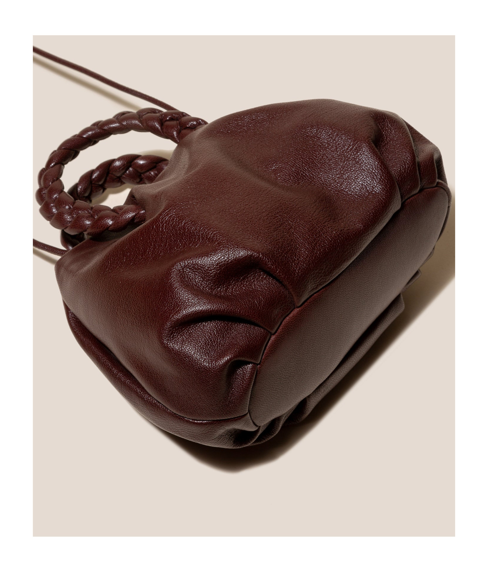 Hereu Fabricated Shoulder Bag With Handle In Brown