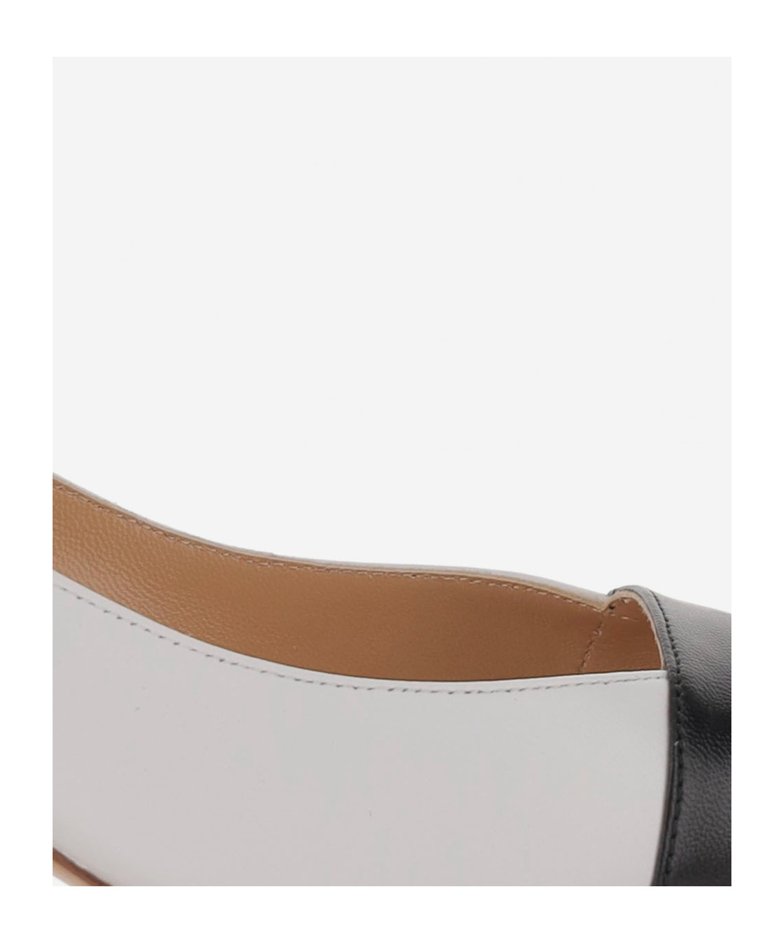 Francesco Russo Two-tone Leather Pumps In White