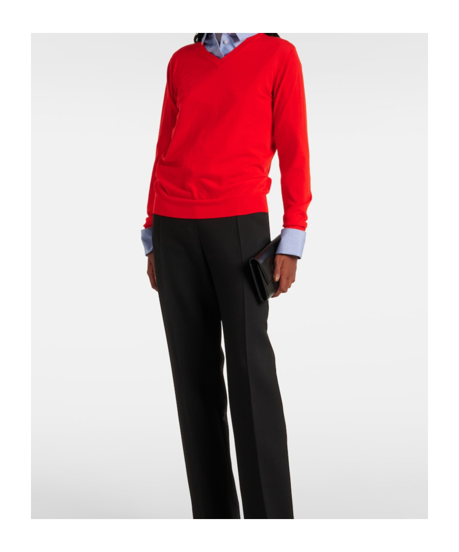 The Row Lightweight Wool Sweater Haius In Red