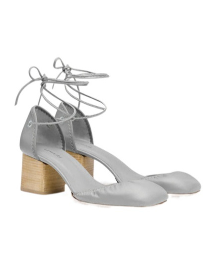 Lemaire Micro Ballerina 55 Leather Pumps In Gray