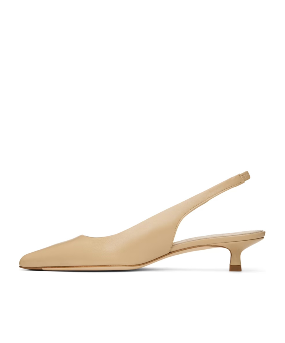 Shop Aeyde Valerie Pointed High-heeled Sandals In Nude