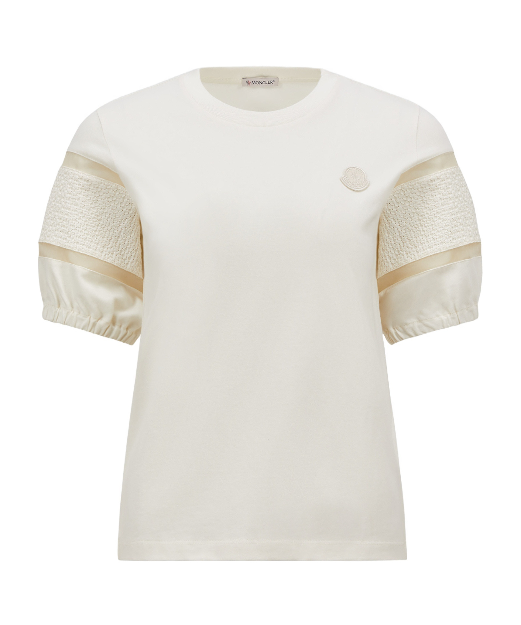 Moncler T-shirt Mit Logo-patch In White