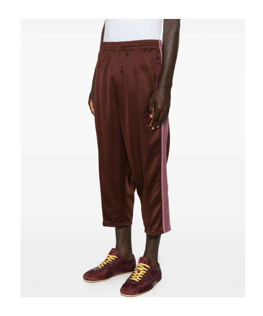 Needles Side-stripe Logo-detail Pants In Brown