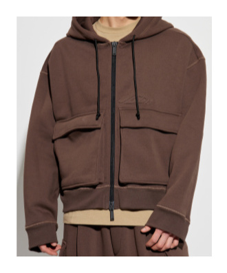 Dsquared2 Icon Zip-up Hoodie In Brown