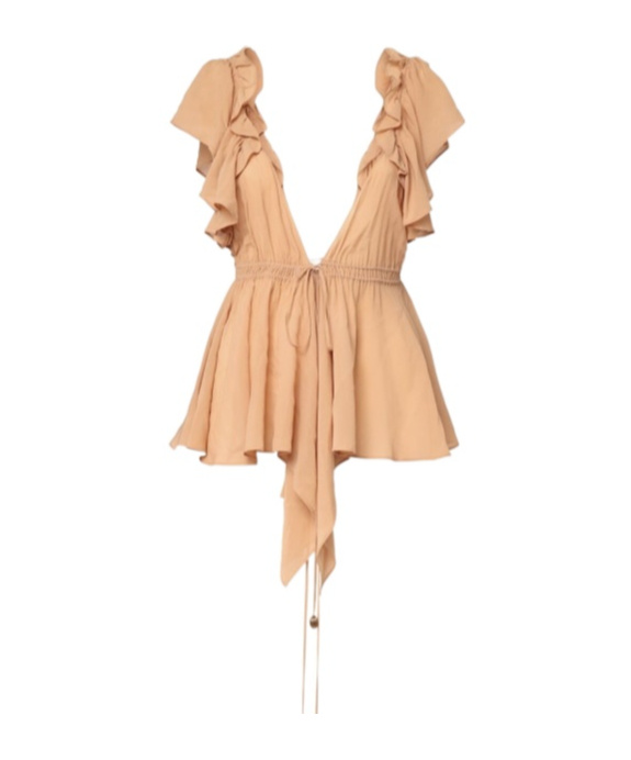 Chloé Ruffled V-neck Blouse
