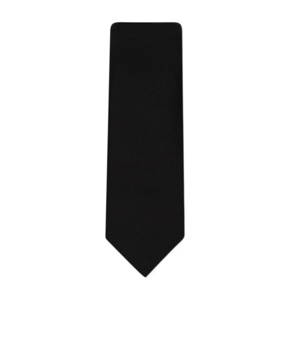 Dolce & Gabbana Wide Blade Smooth Texture Tie In Black