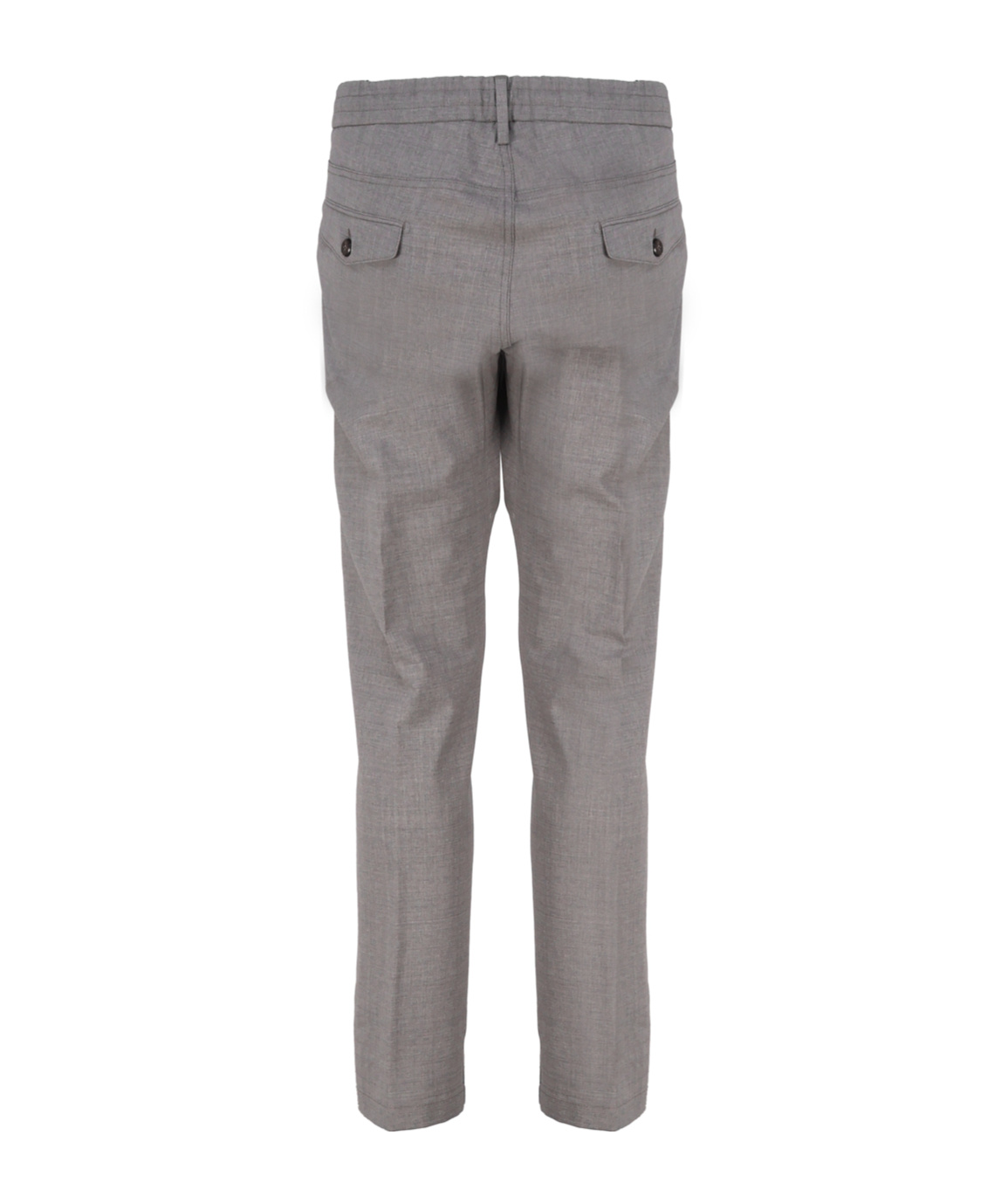 Eleventy Drawstring Waist Stretch Virgin Wool Pants In Gray