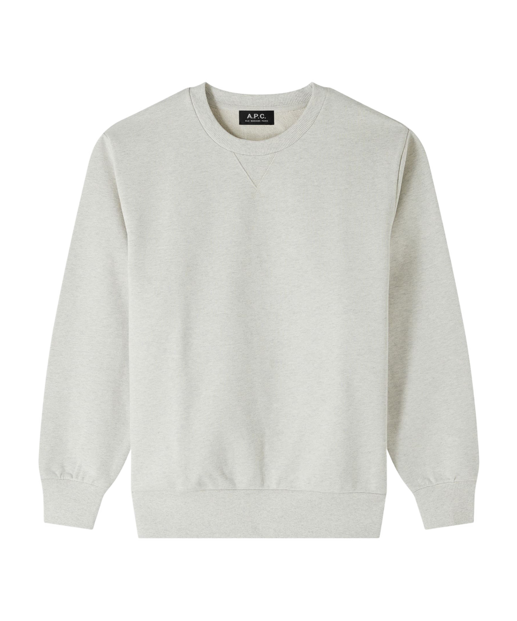 Apc A.p.c. Long Sleeved Crewneck Sweatshirt In White