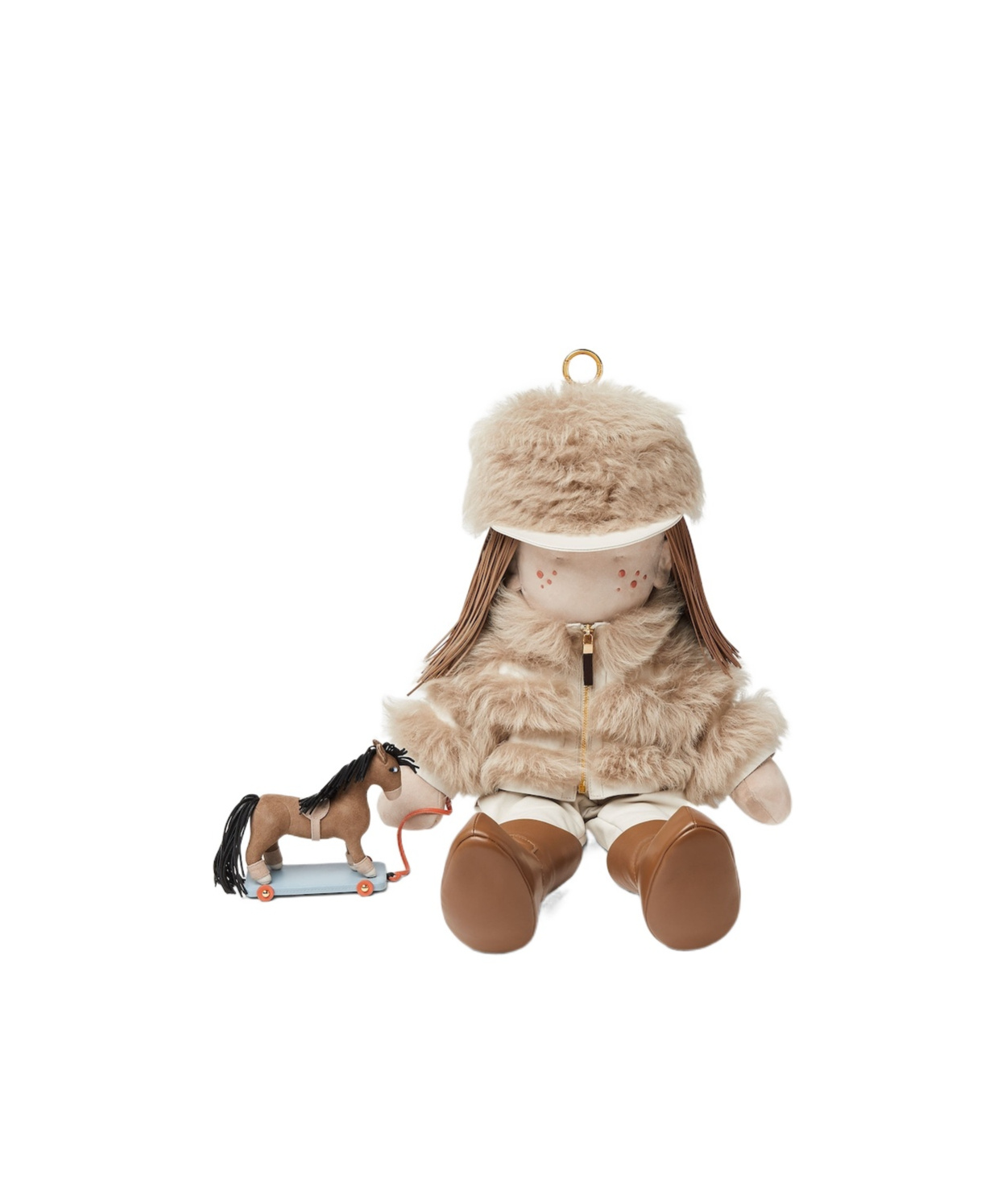 Fendi Silvia Collectable Maxi Charm In Brown