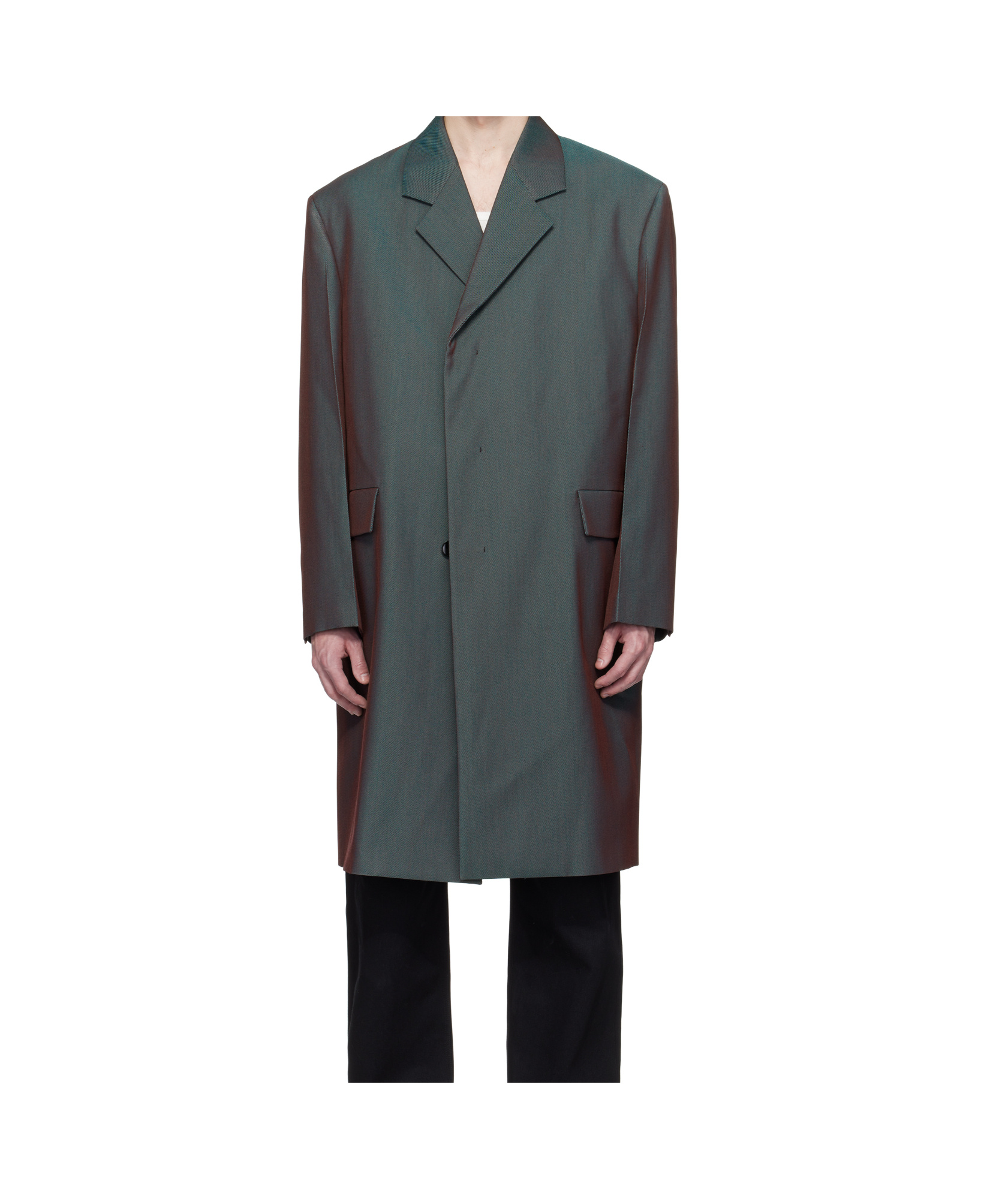 Jil Sander Tailored Coat In Iridescent Plum