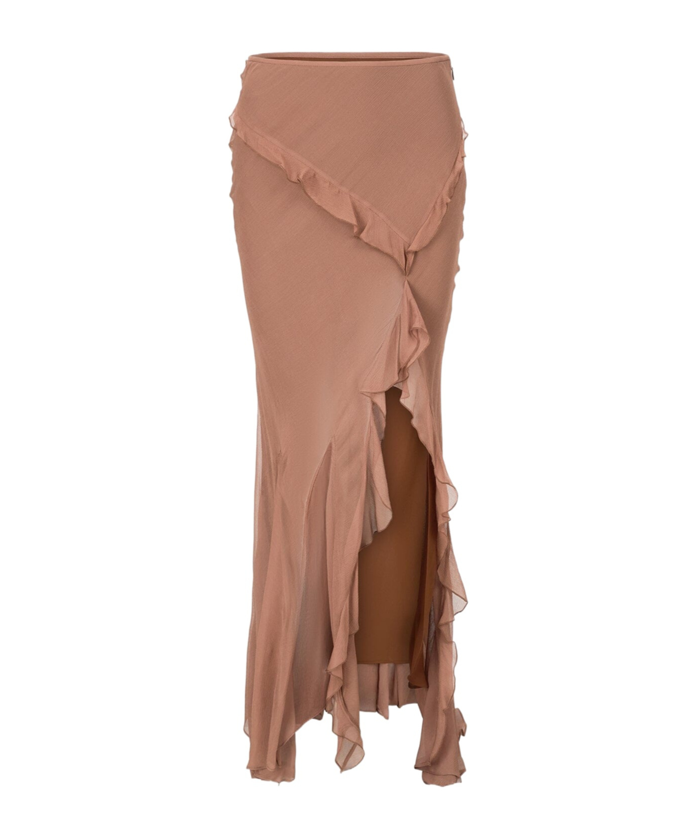Staud Slit Skirt In Brown