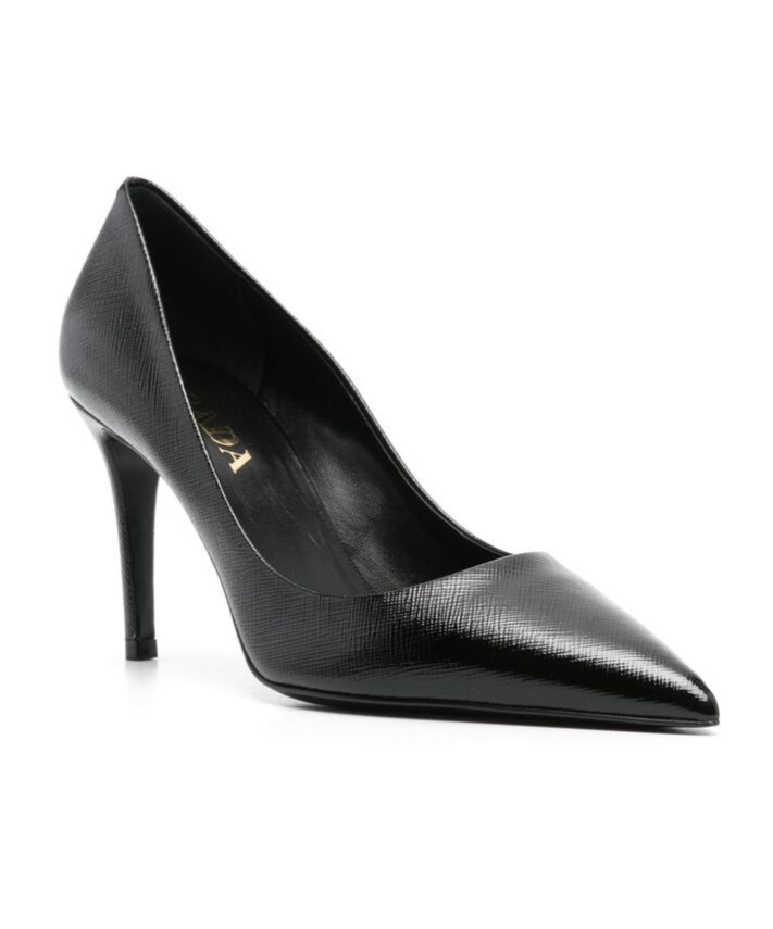 Prada Leather Pumps In Black