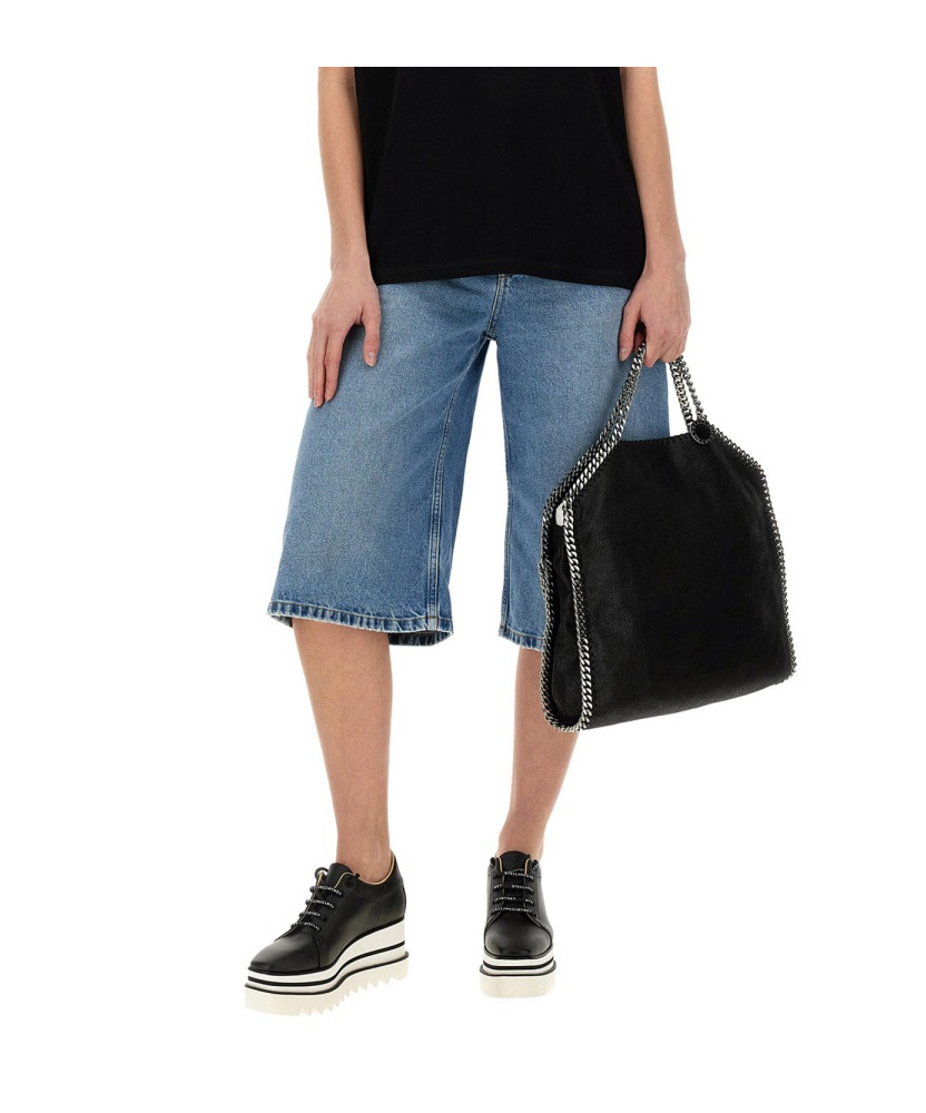 Stella Mccartney Belt-loop Denim Shorts In Blue