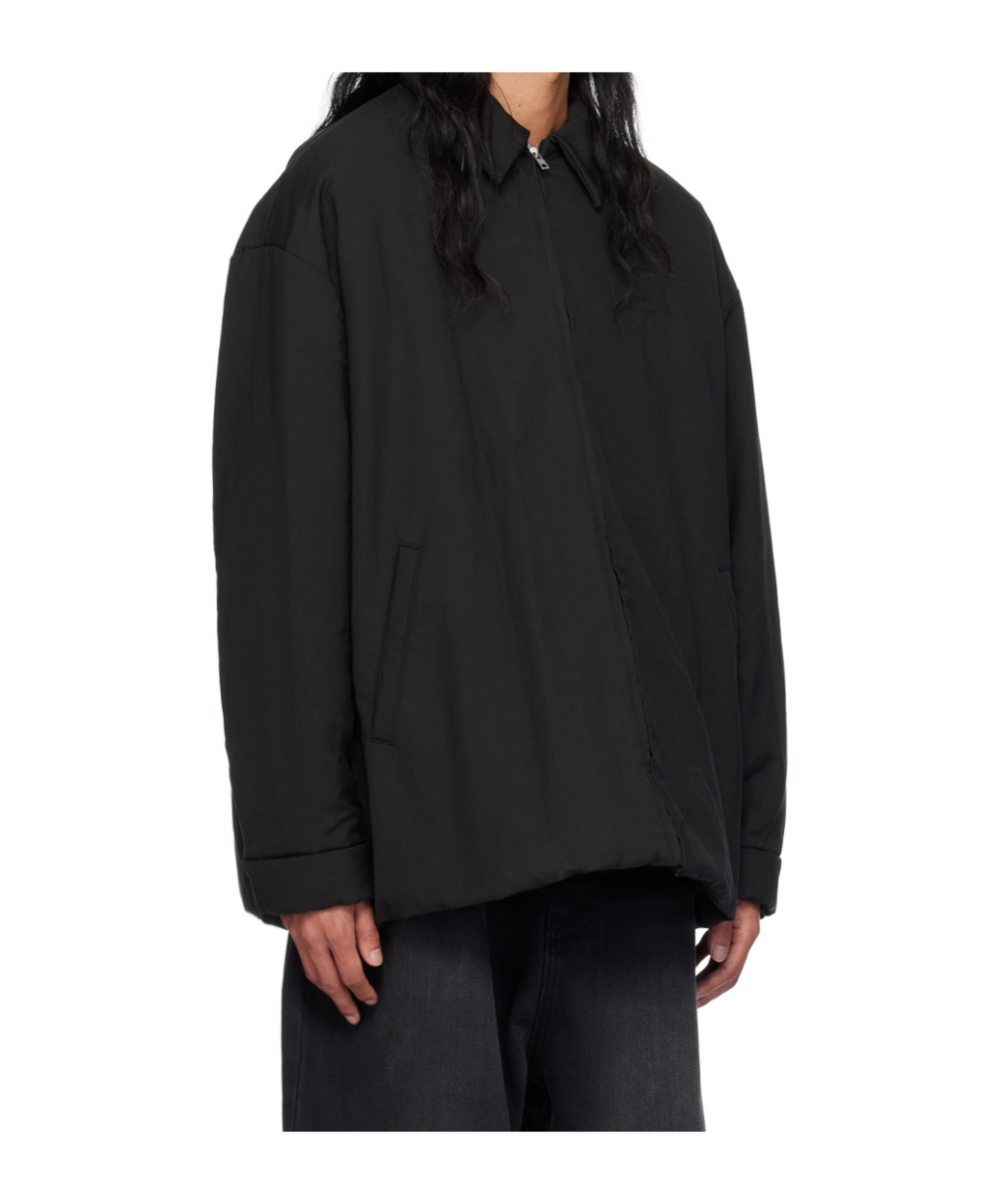 We11 Done Logo Zipper Casual Jacket In Black