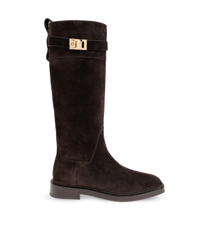 Ferragamo Short Boot In Black