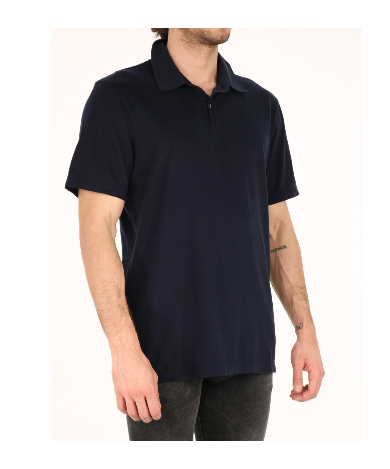 James Perse Classic Polo Shirt In Black