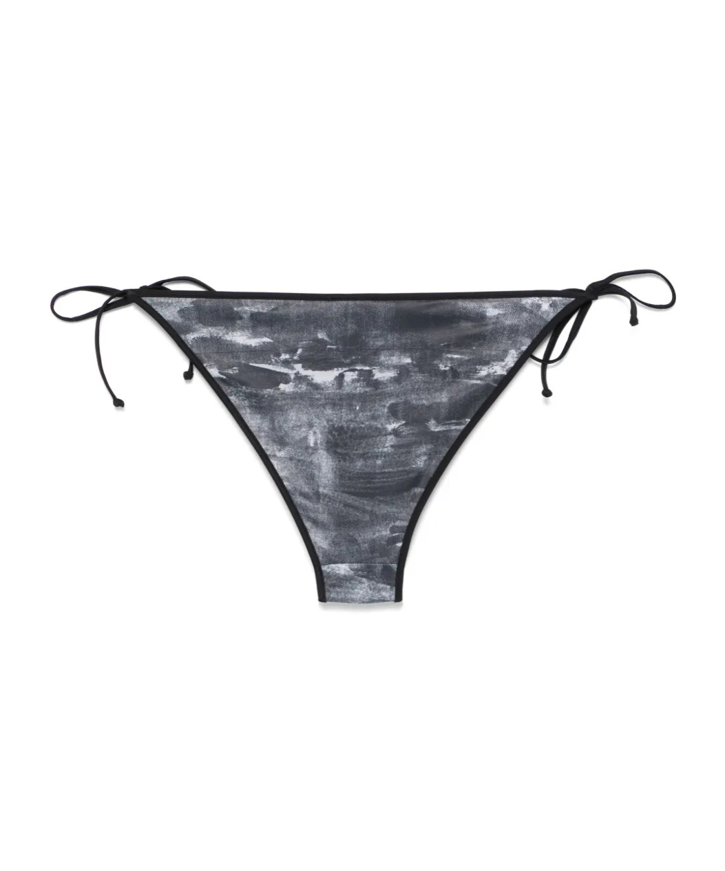 Diesel Abstract-print Bikini Bottoms In Gray