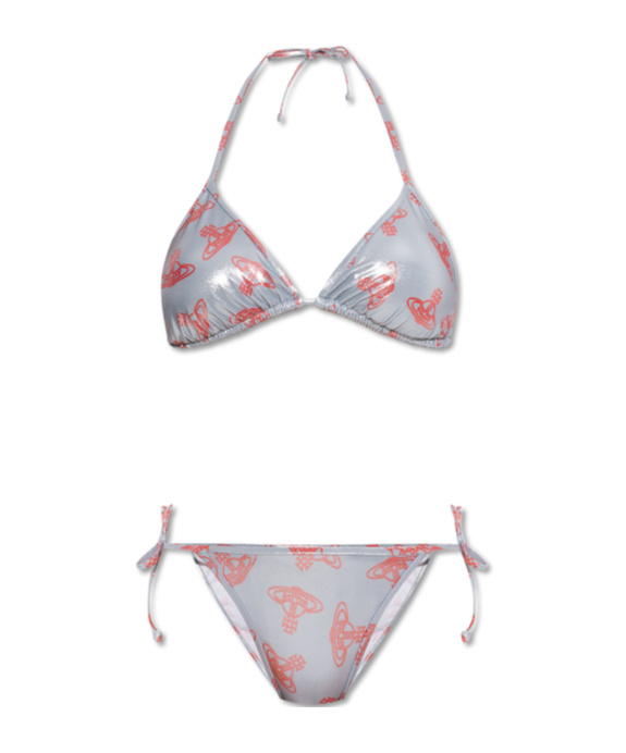 Vivienne Westwood Orb-print Bikini Set In Gray