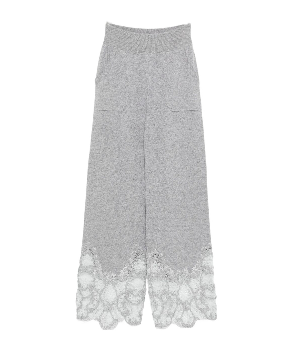 Ermanno Scervino Elastic Waist Casual Pants In Gray
