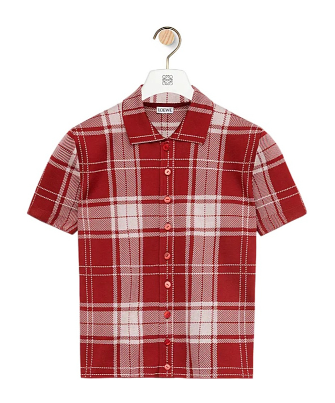 Loewe Silk-blend Polo Shirt In Pink